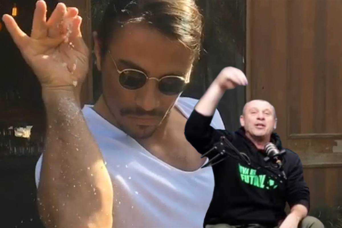 Cassano ben poco soddisfatto dal pranzo da Salt Bae