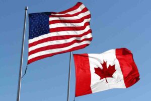 Le bandiere di Canada e Usa